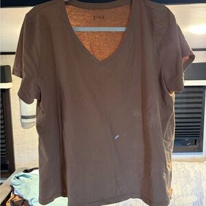 Pact Organic Cotton Tan V-Neck Tee